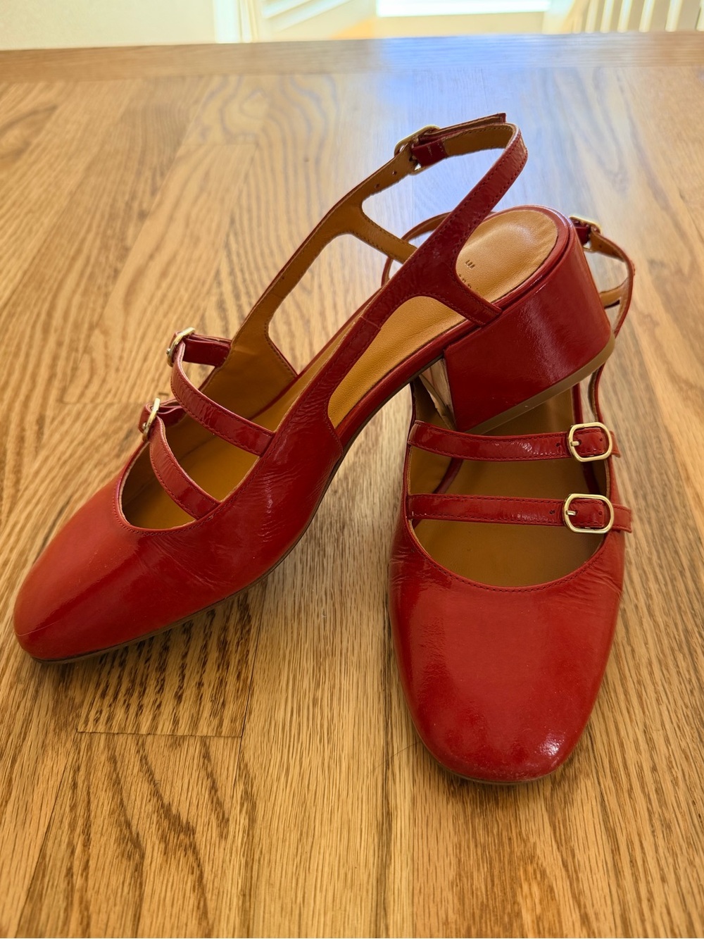 Sézane Patent Red Paula Babies Size 37 - Picture 3 of 8